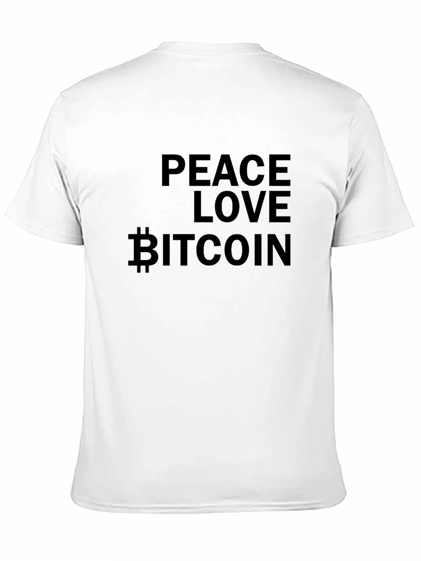 Peace Love Bitcoin Black T-Shirt