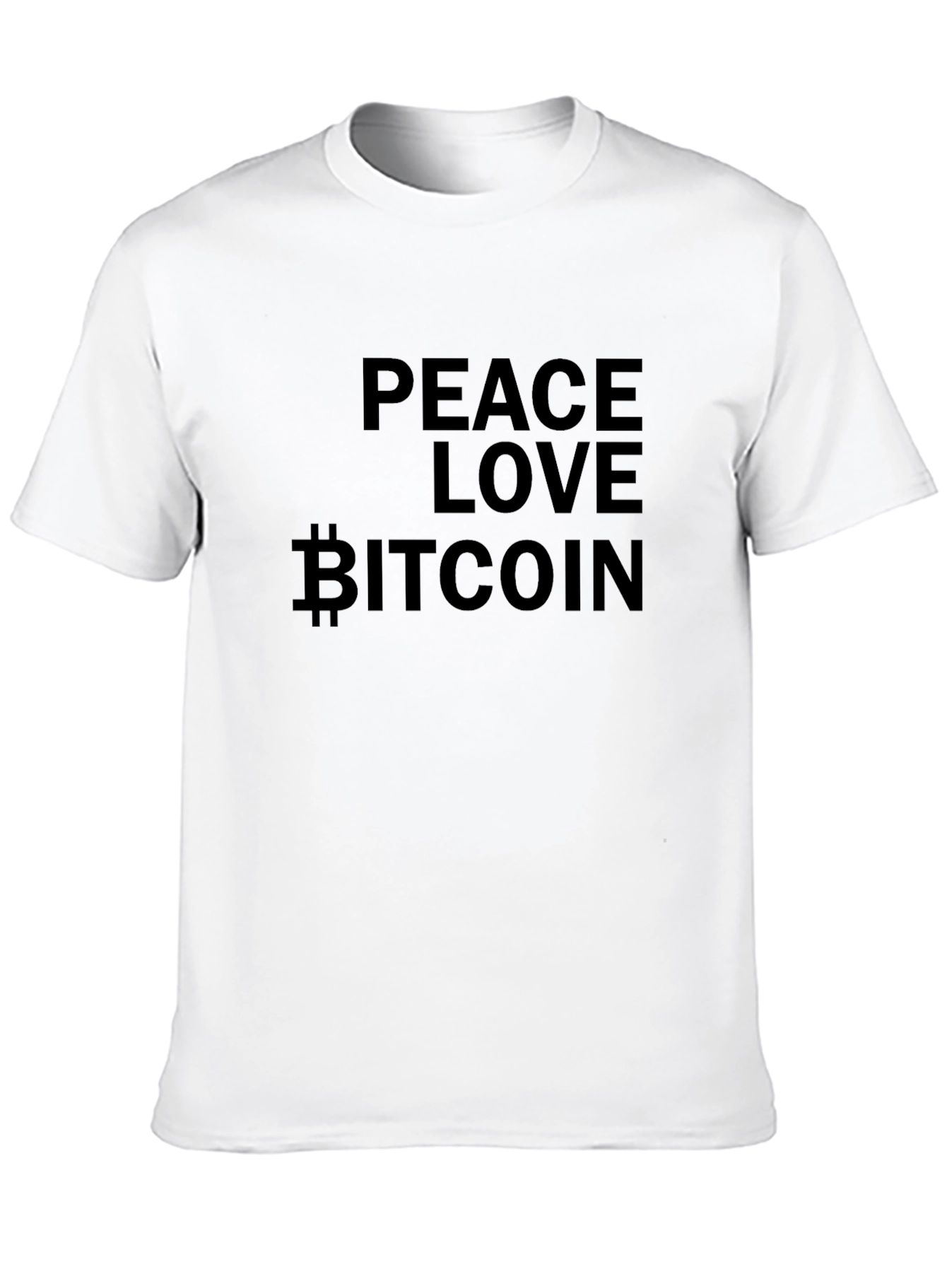 Peace Love Bitcoin Black T-Shirt
