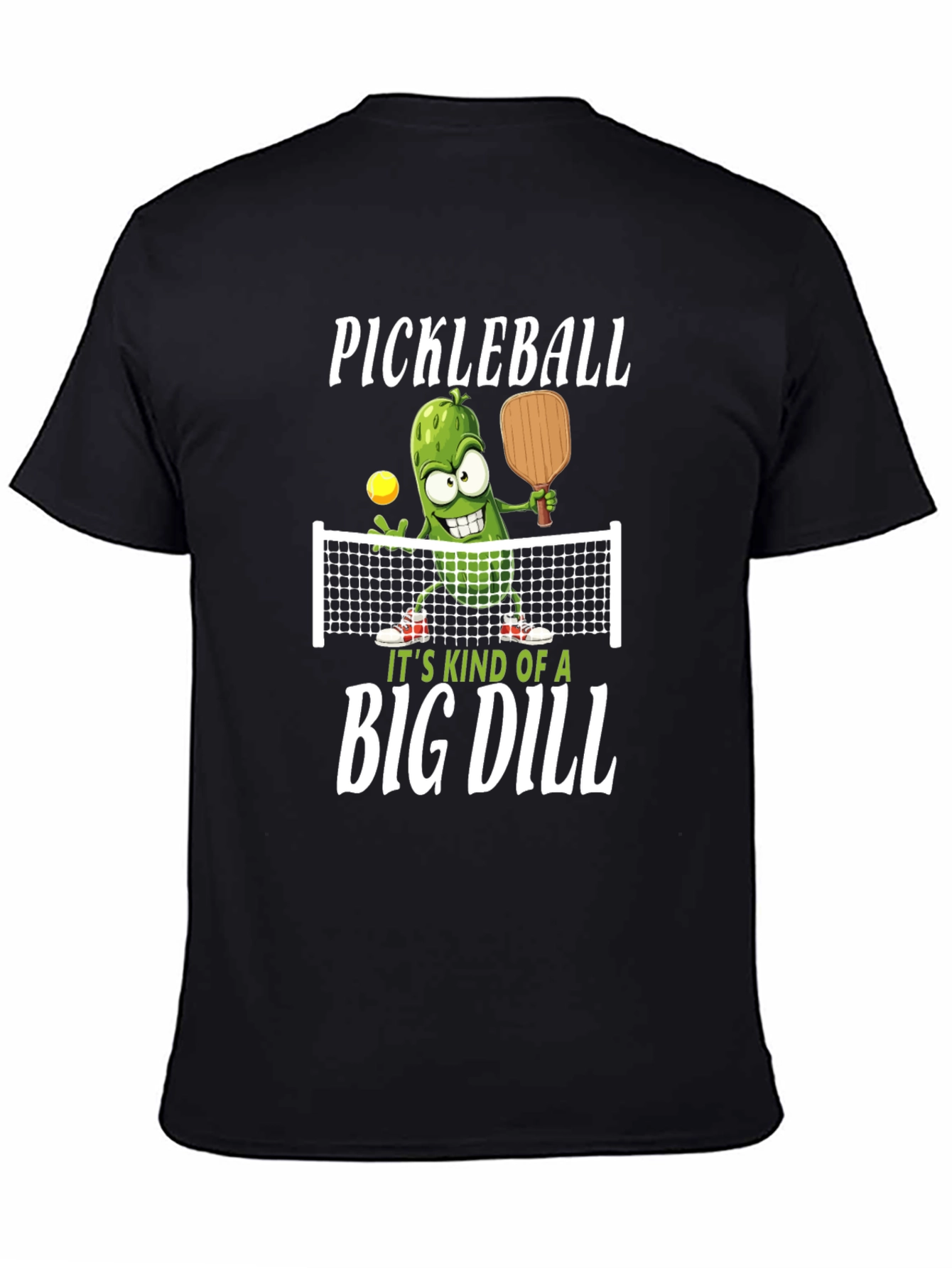 Pickleball Graphic Tee: Big Dill Humor T-Shirt