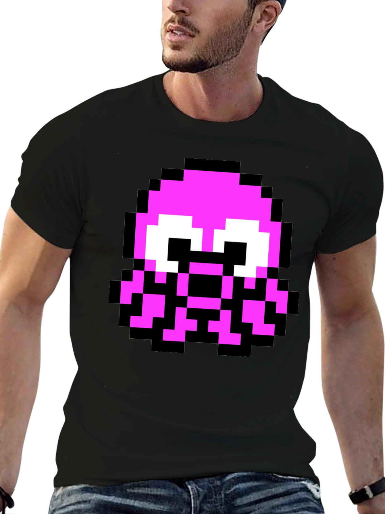 Pixel Octopus Graphic Tee - Black