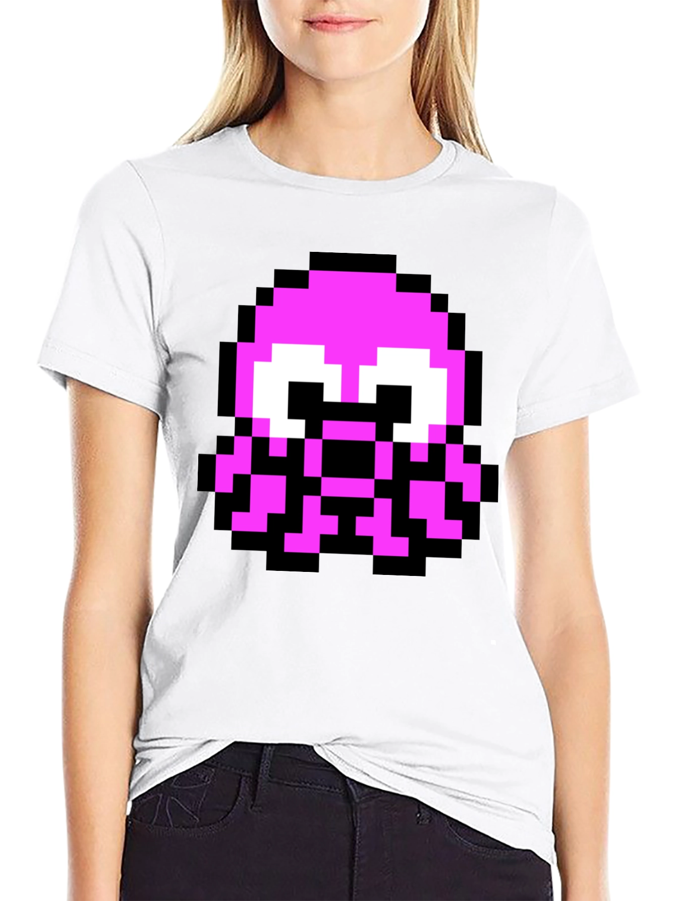 Pixel Octopus Graphic Tee - Black