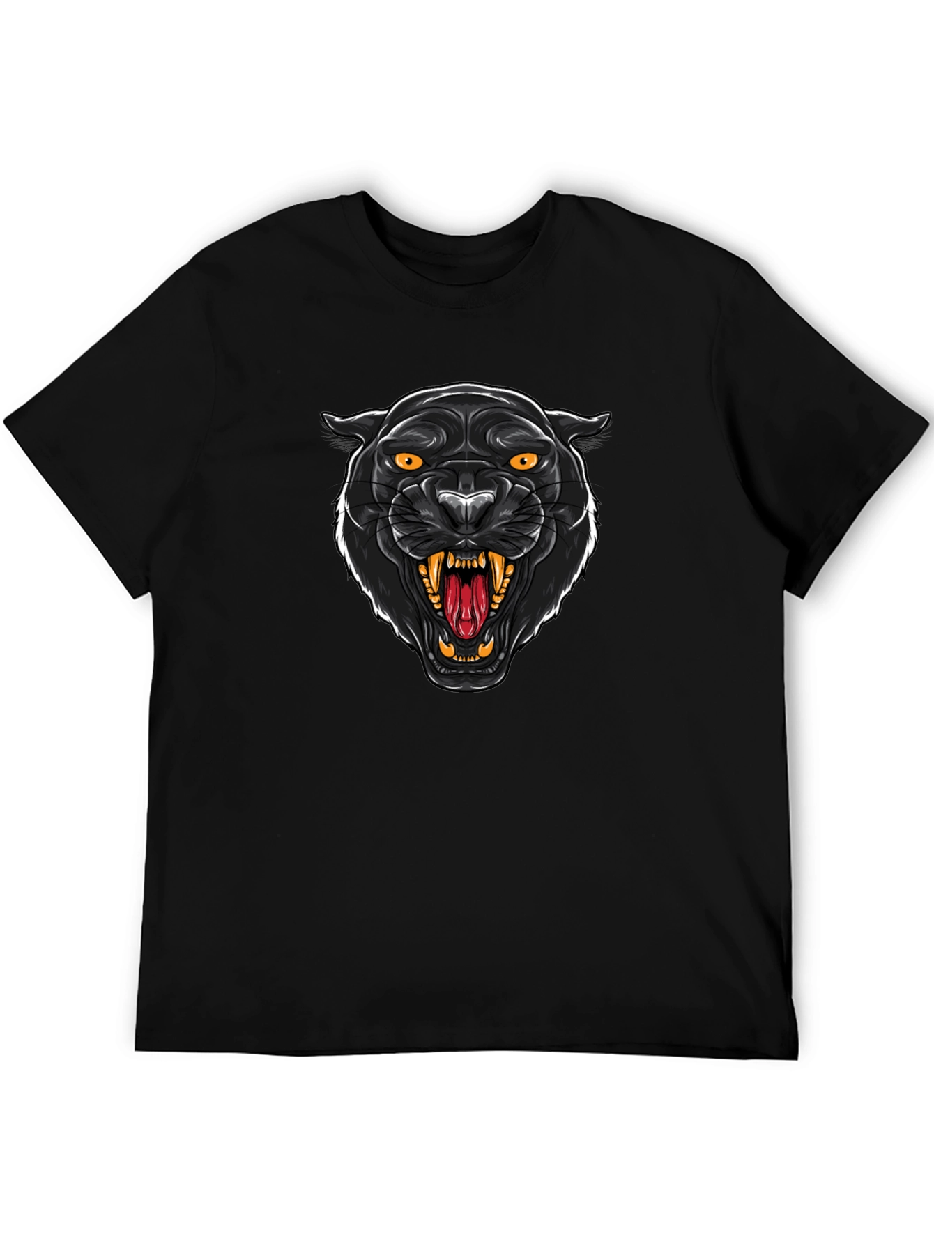 Black Panther Graphic Tee - Bold Animal Print
