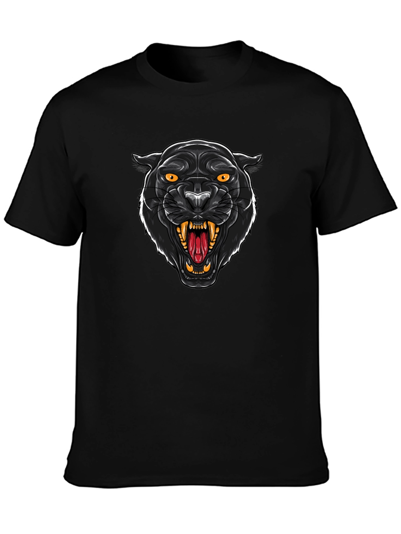 Black Panther Graphic Tee - Bold Animal Print