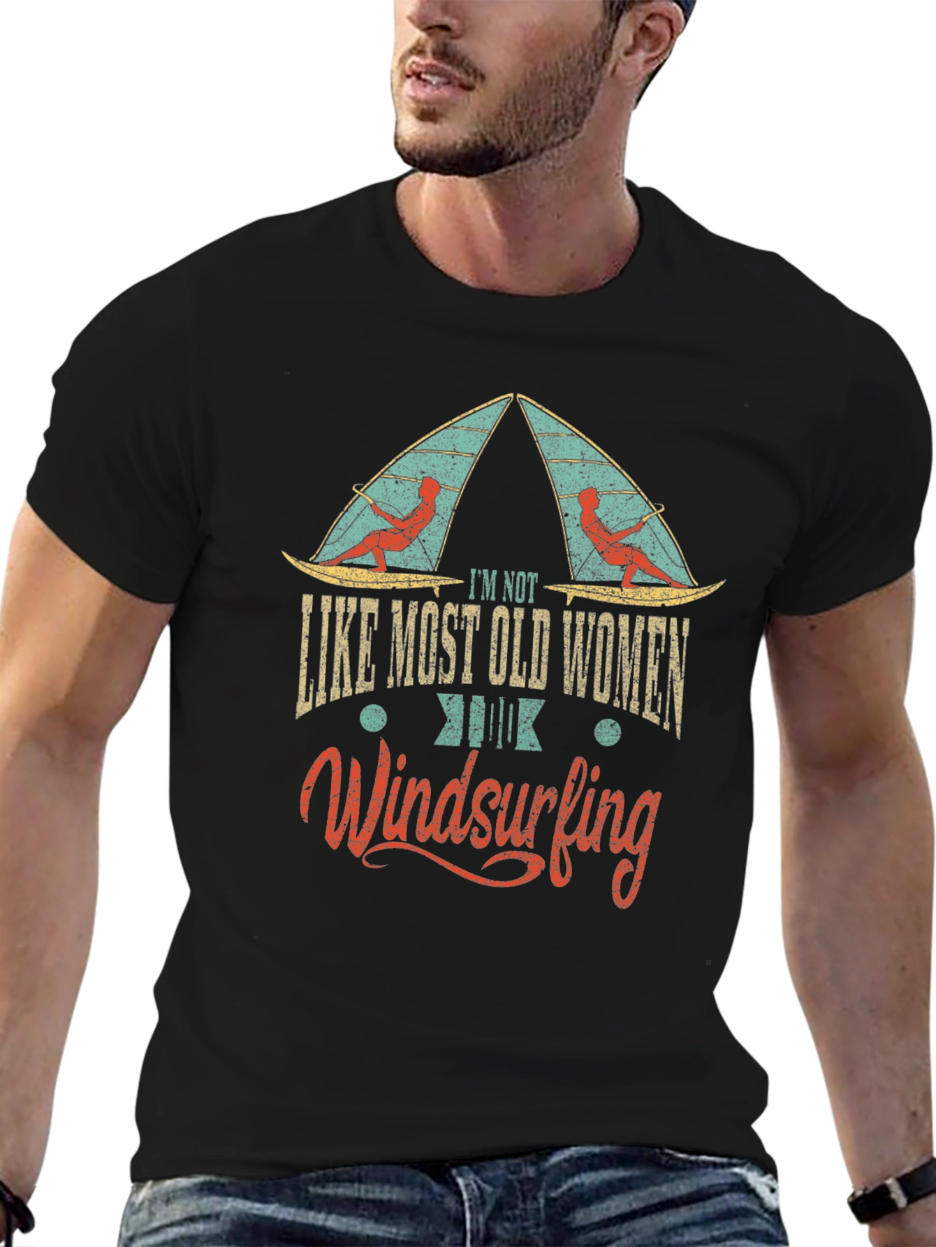 Im Not Like Most Old Women Windsurfing T-Shirt