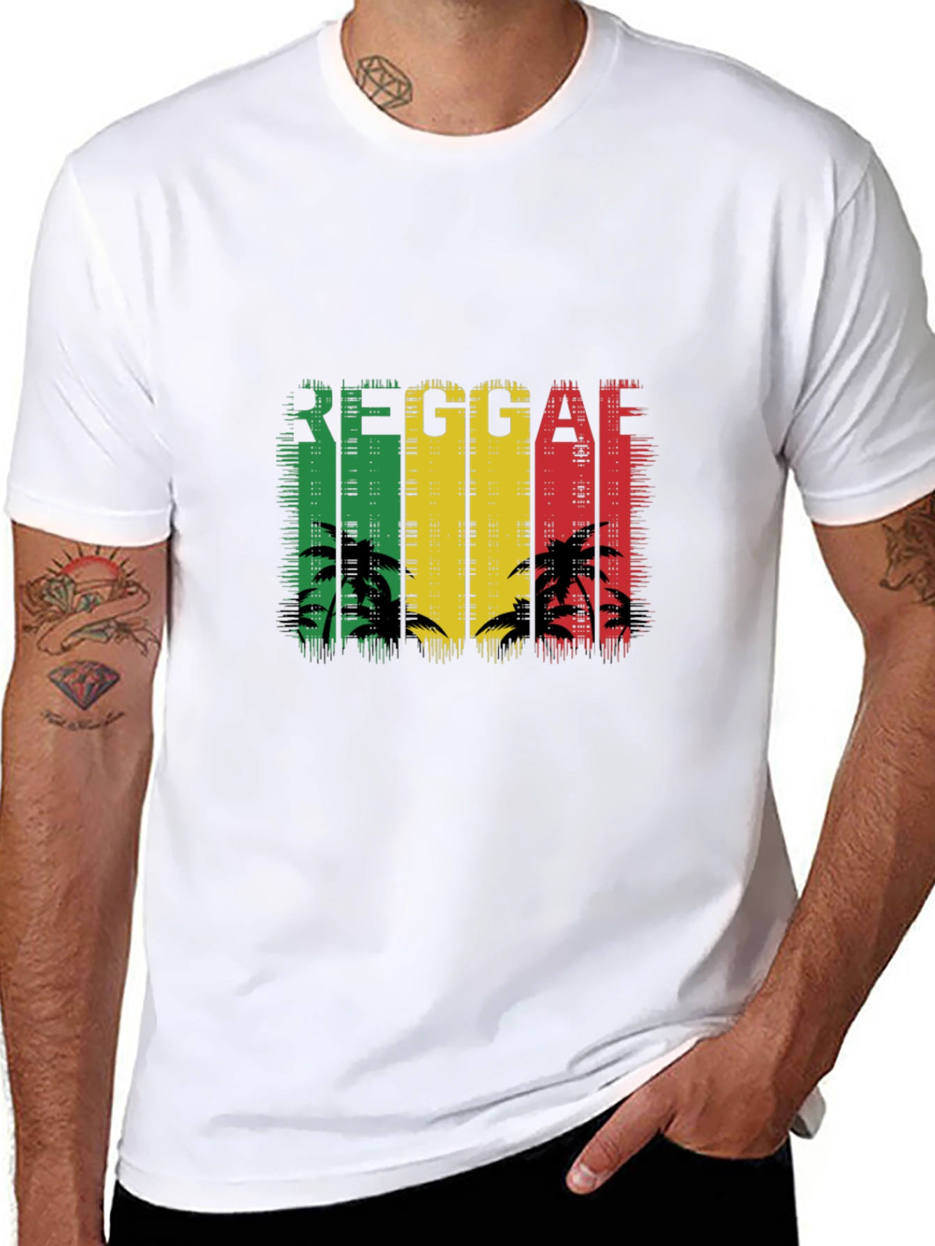 Reggae Palm Tree T-Shirt - Black