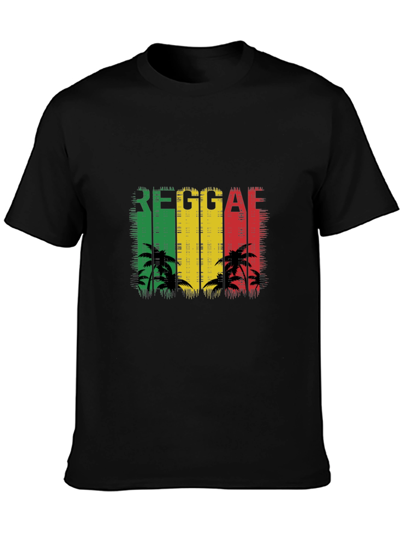 Reggae Palm Tree T-Shirt - Black
