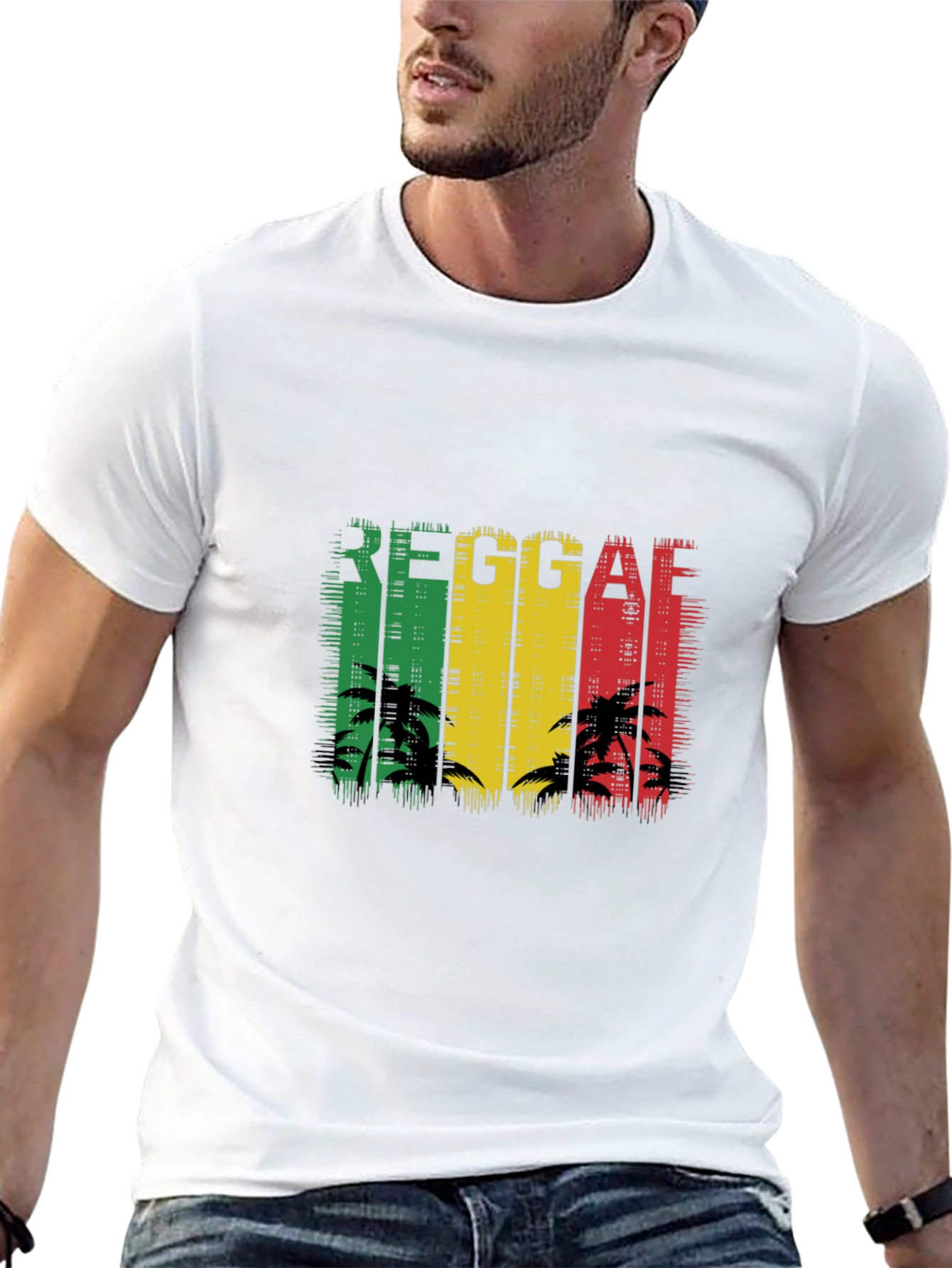 Reggae Palm Tree T-Shirt - Black