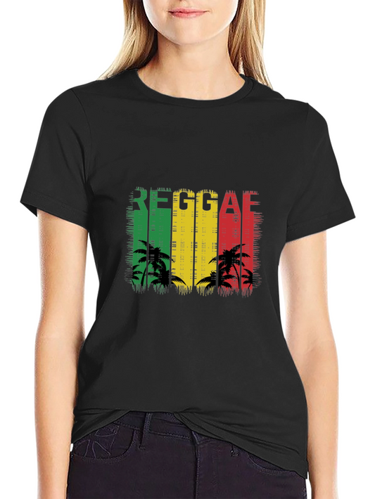 Reggae Palm Tree T-Shirt - Black
