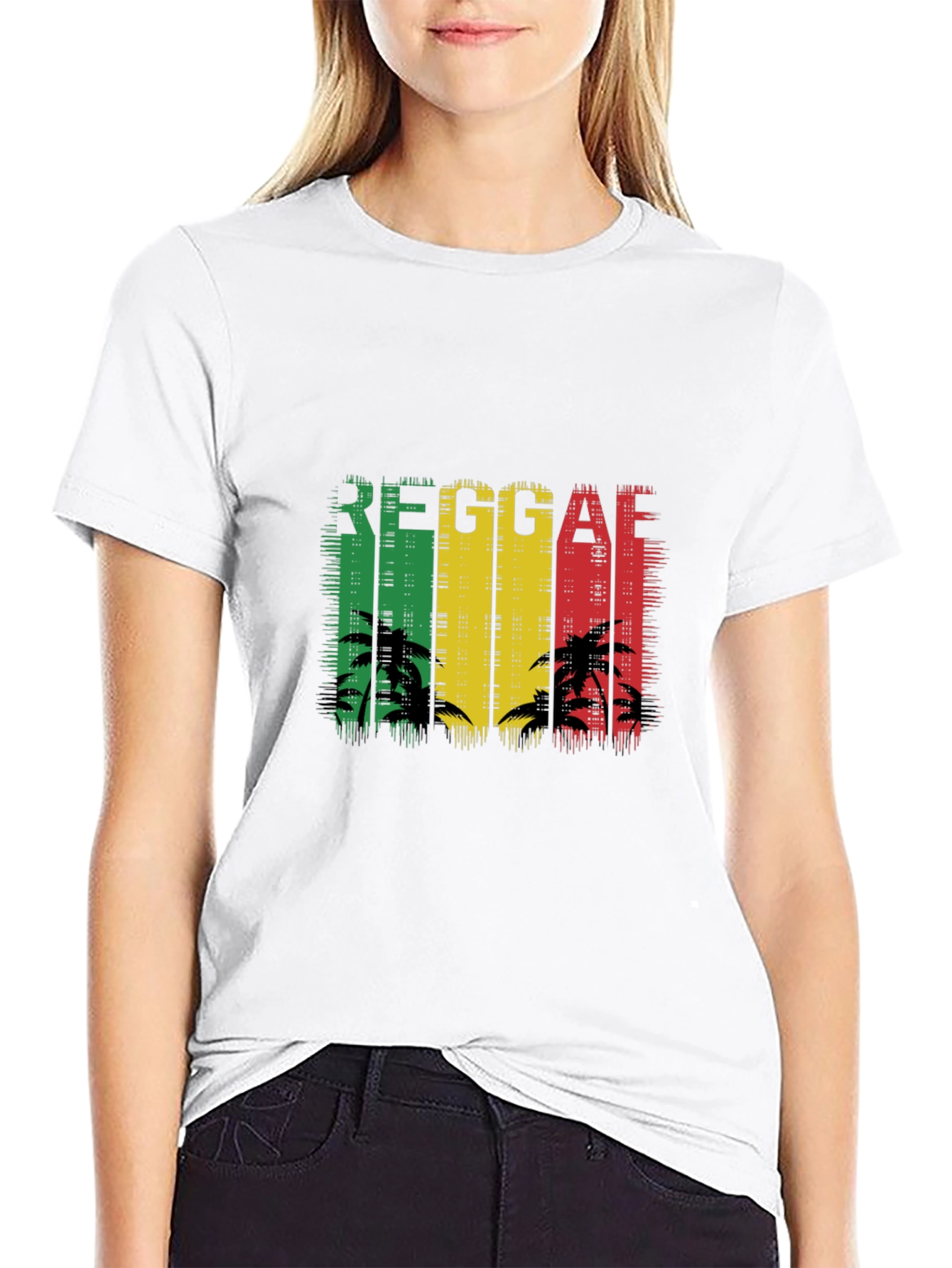 Reggae Palm Tree T-Shirt - Black