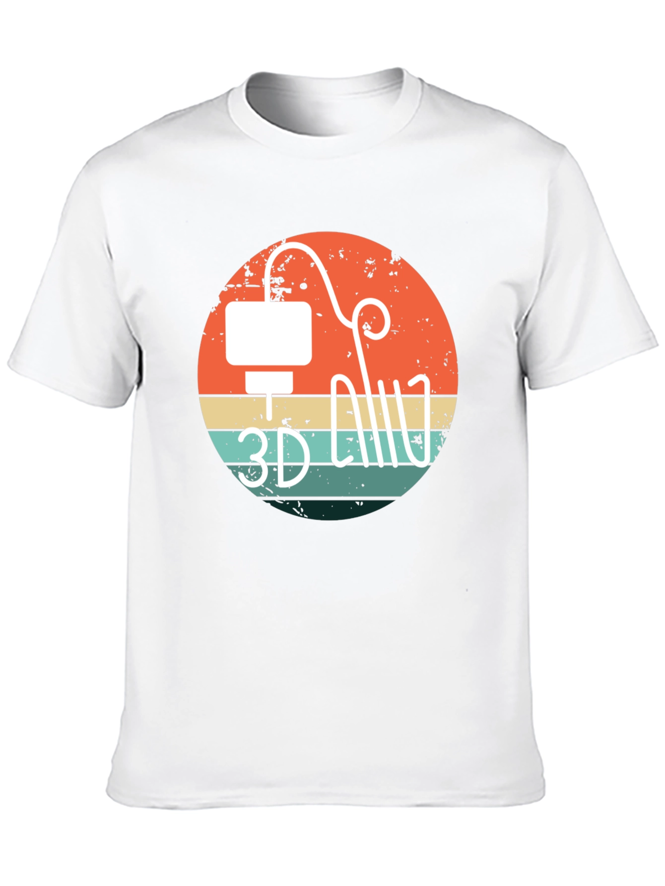 3D Printer Retro Style Black T-Shirt