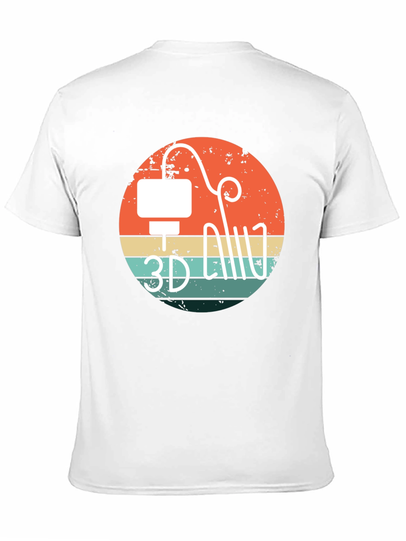 3D Printer Retro Style Black T-Shirt