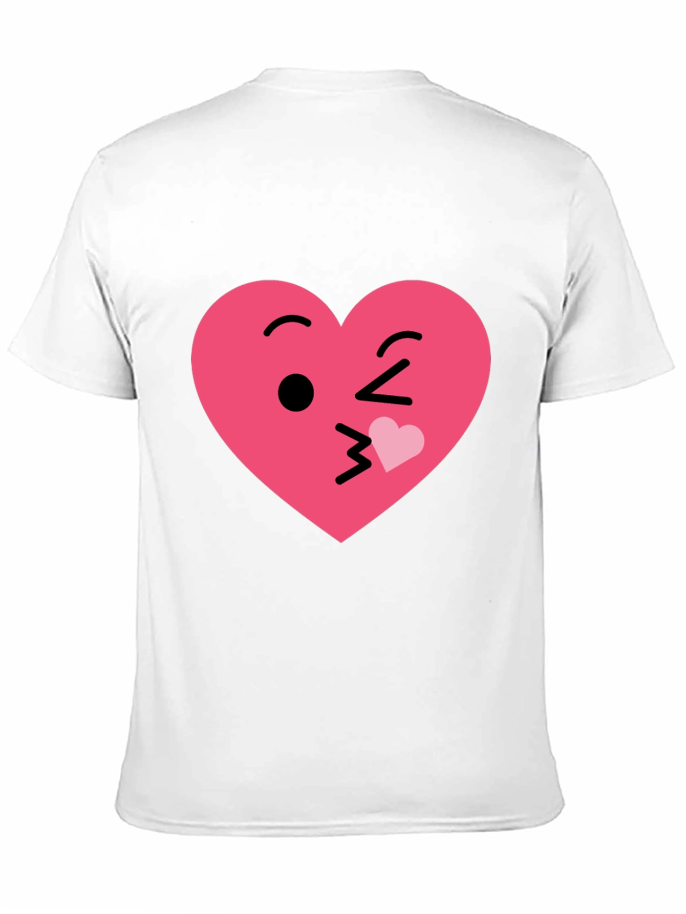 Kissing Heart Emoji Graphic Tee - Black