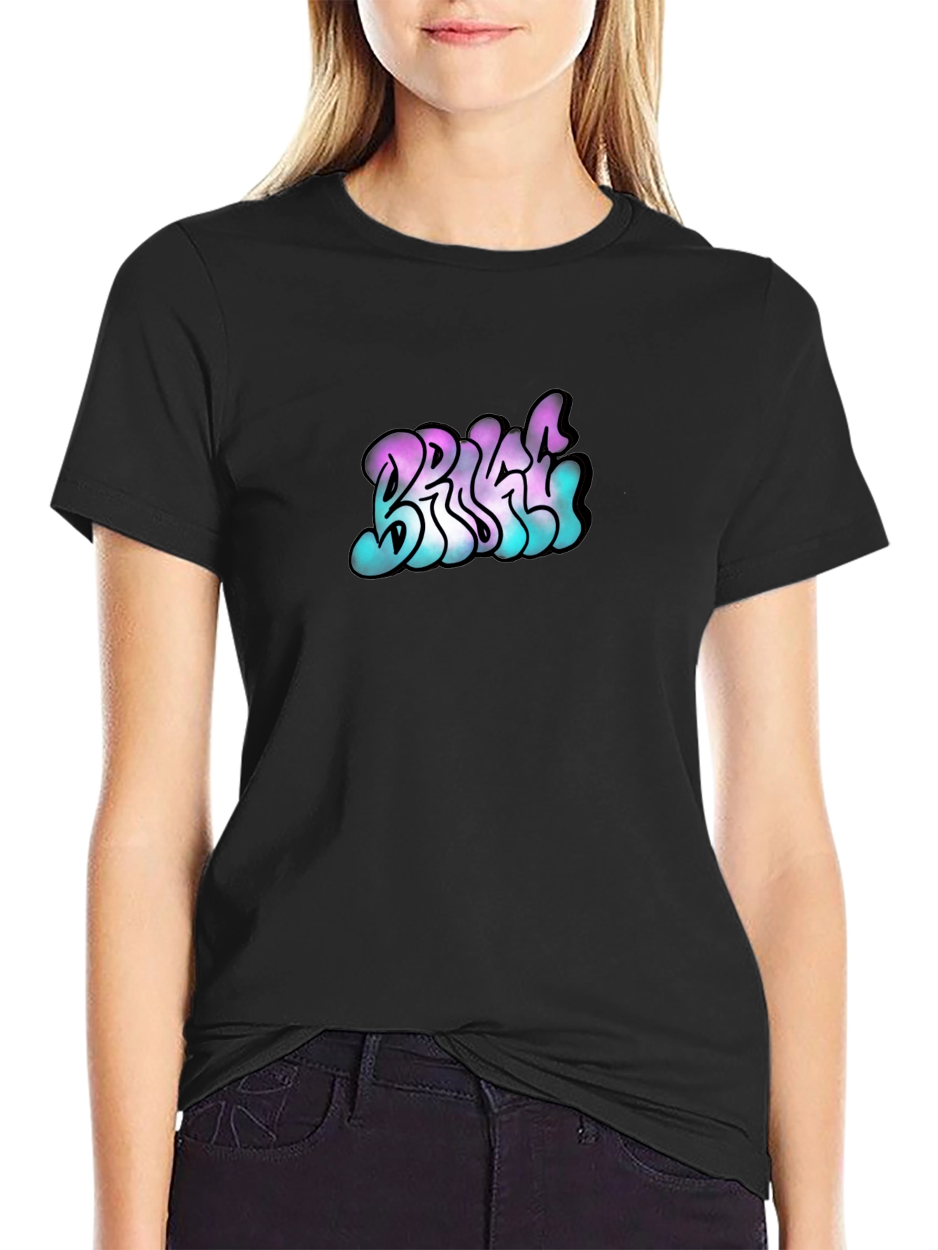 Bright Graphic Black T-Shirt