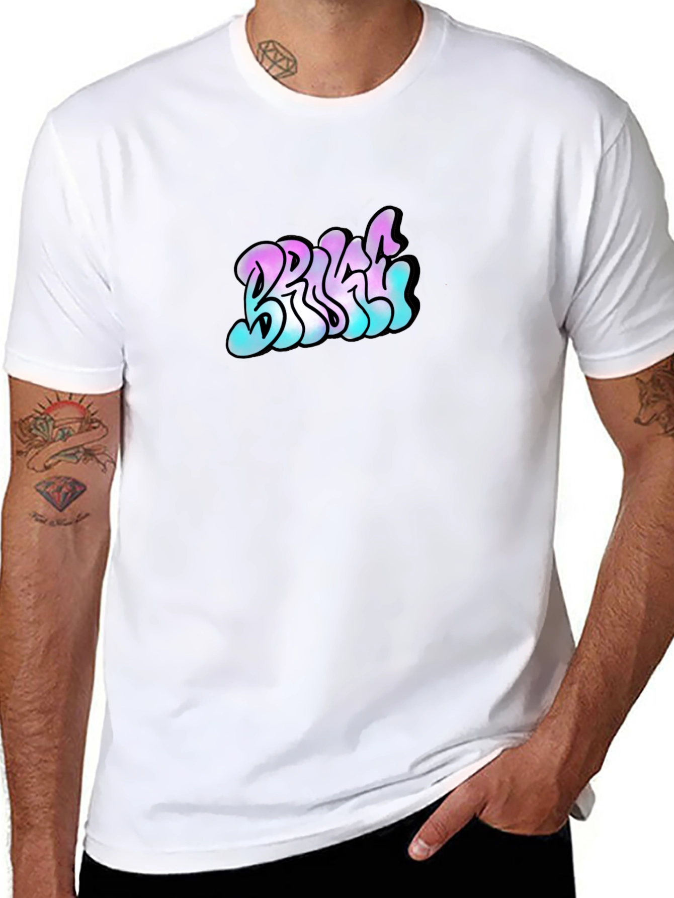 Bright Graphic Black T-Shirt