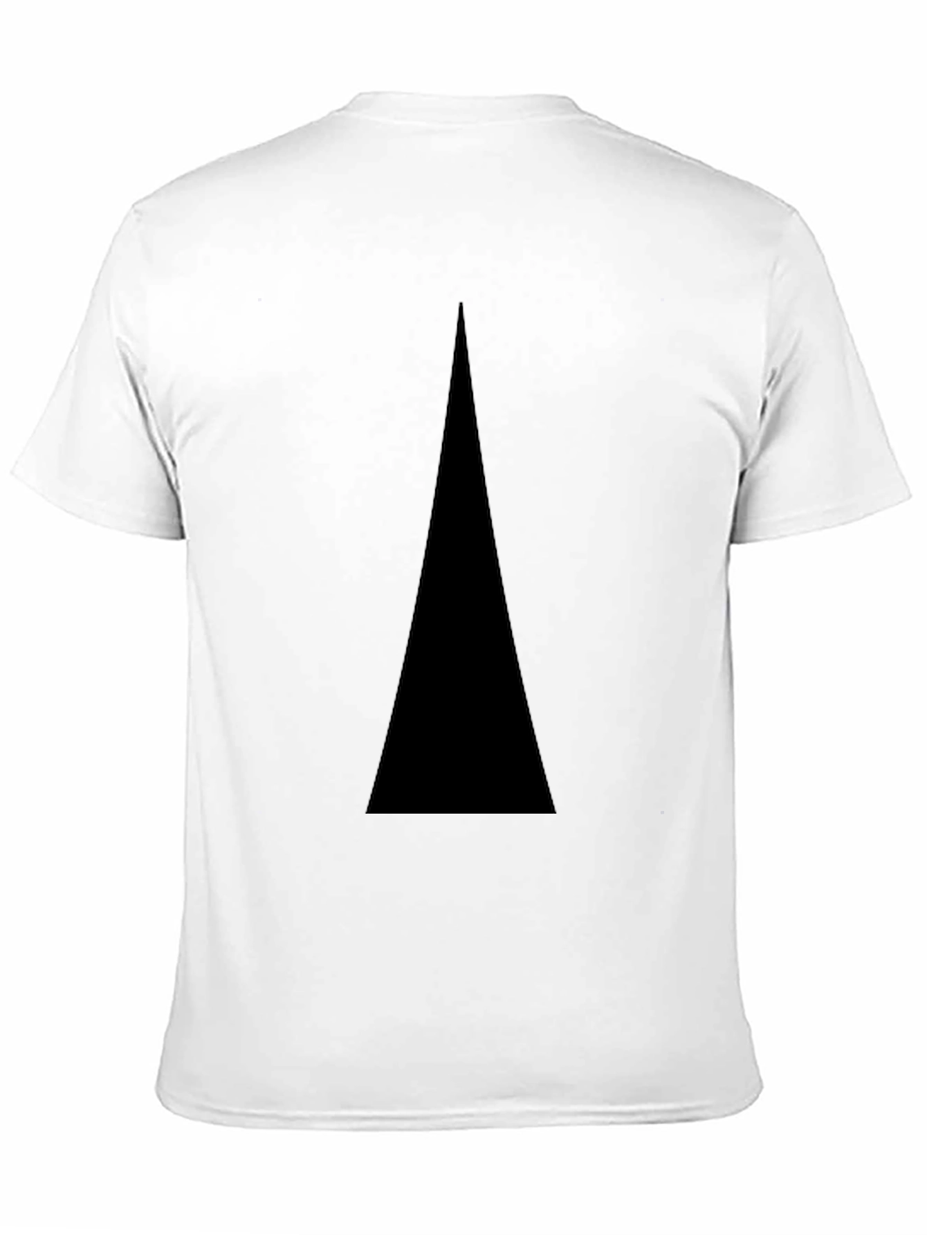 Mens Black T-Shirt with Solid Triangle Design