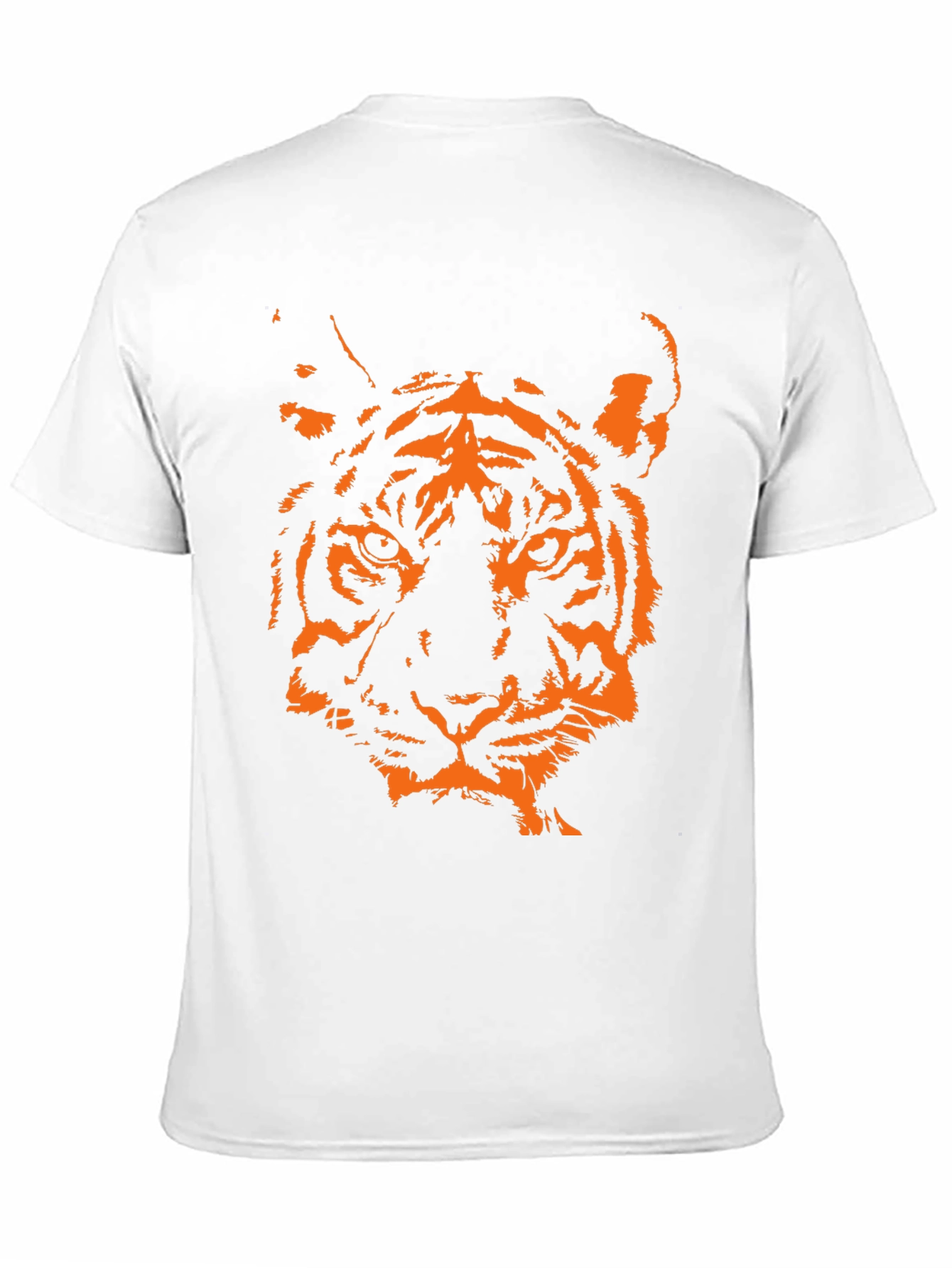 Tiger Graphic Print Crew Neck T-Shirt - Black
