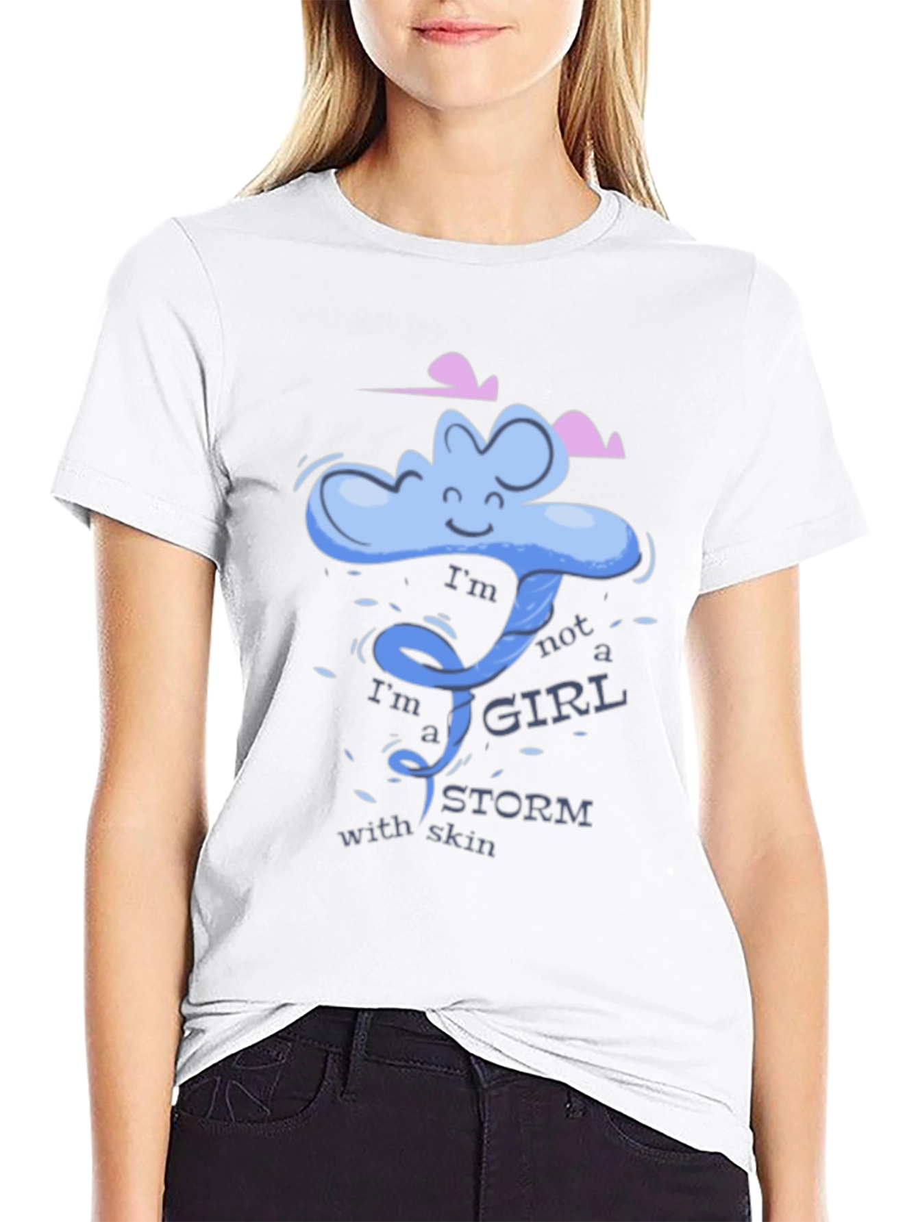 Storm Girl Graphic Tee - Cool Black T-Shirt