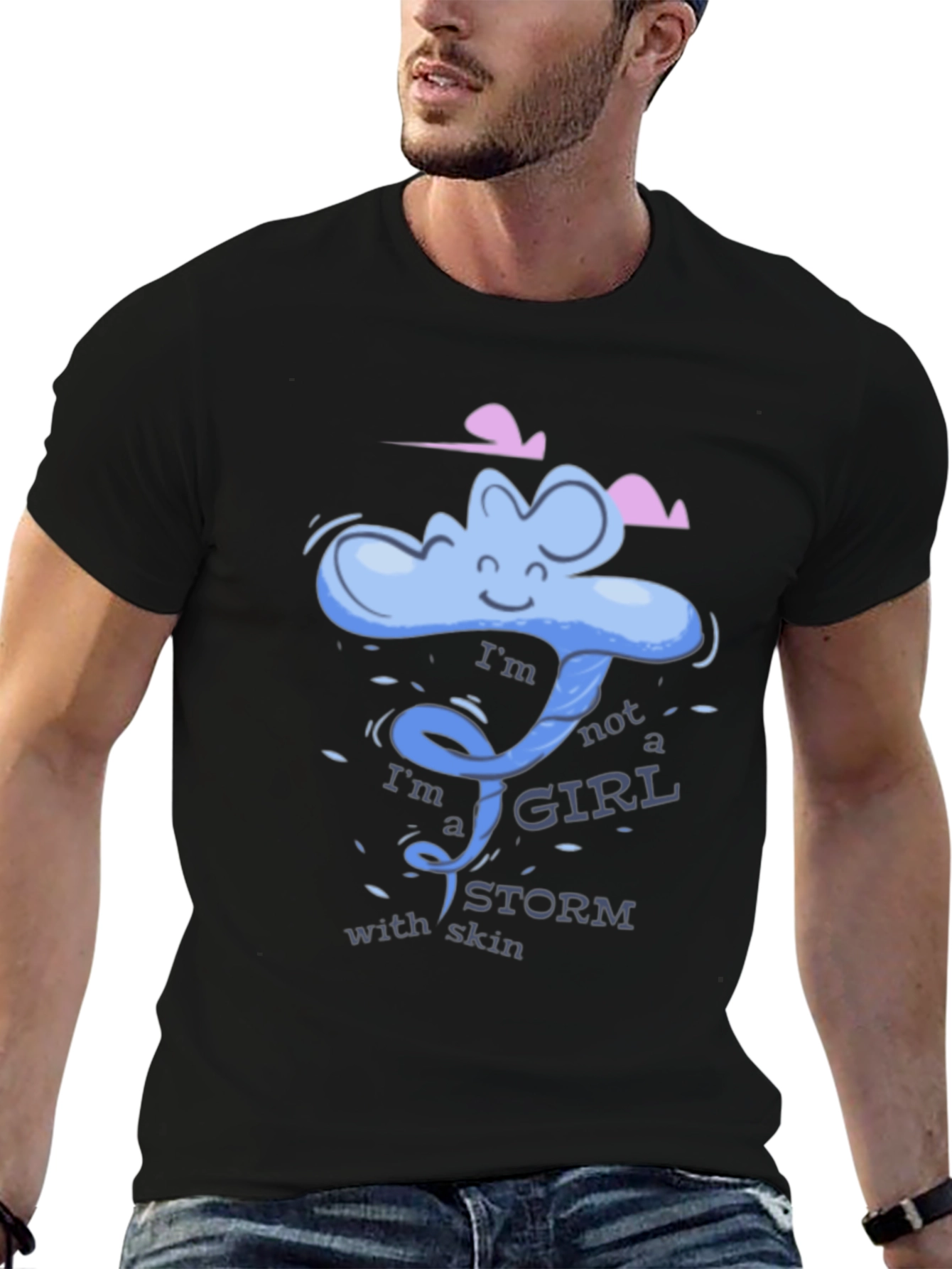 Storm Girl Graphic Tee - Cool Black T-Shirt