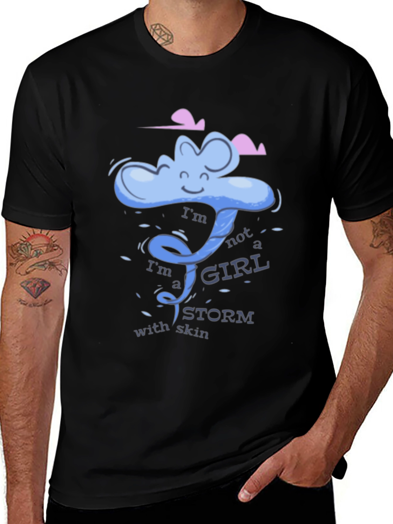 Storm Girl Graphic Tee - Cool Black T-Shirt