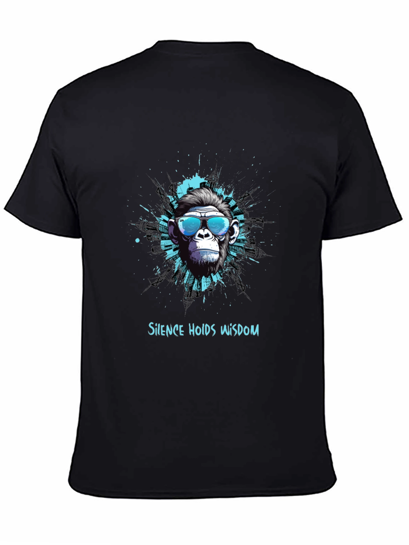 Cool Monkey Graphic Tee - Silence Holds Wisdom
