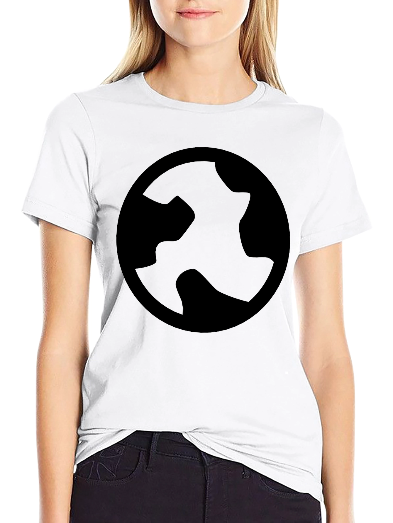 Abstract Logo Black T-Shirt - Stylish & Modern