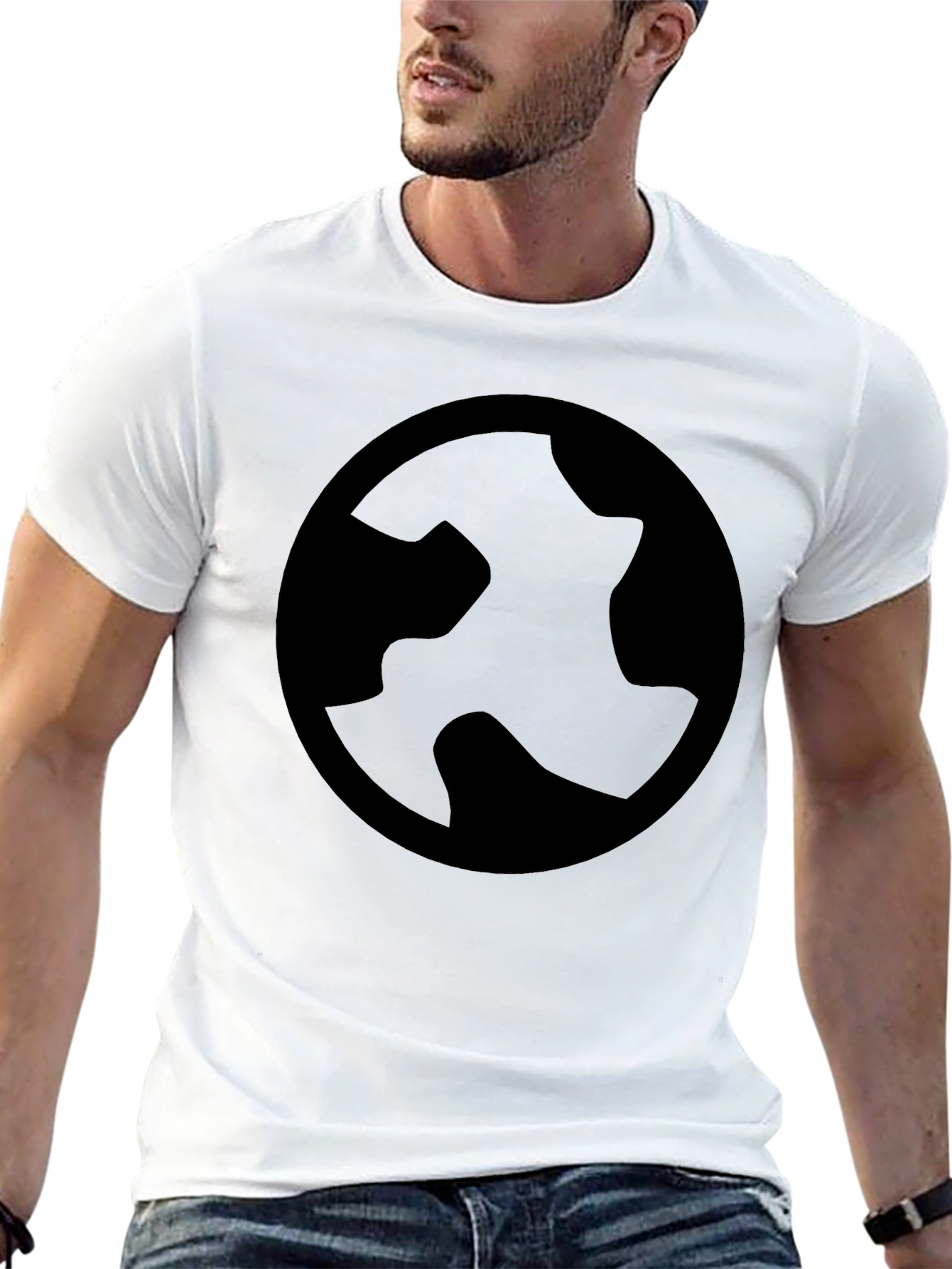 Abstract Logo Black T-Shirt - Stylish & Modern