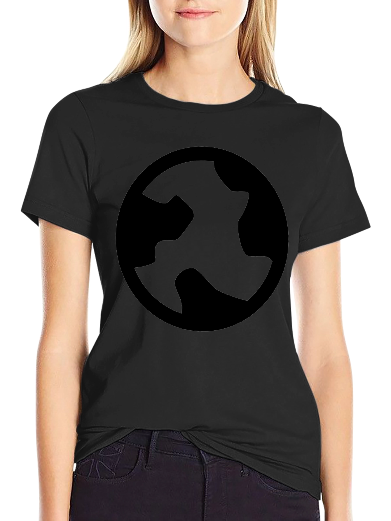 Abstract Logo Black T-Shirt - Stylish & Modern