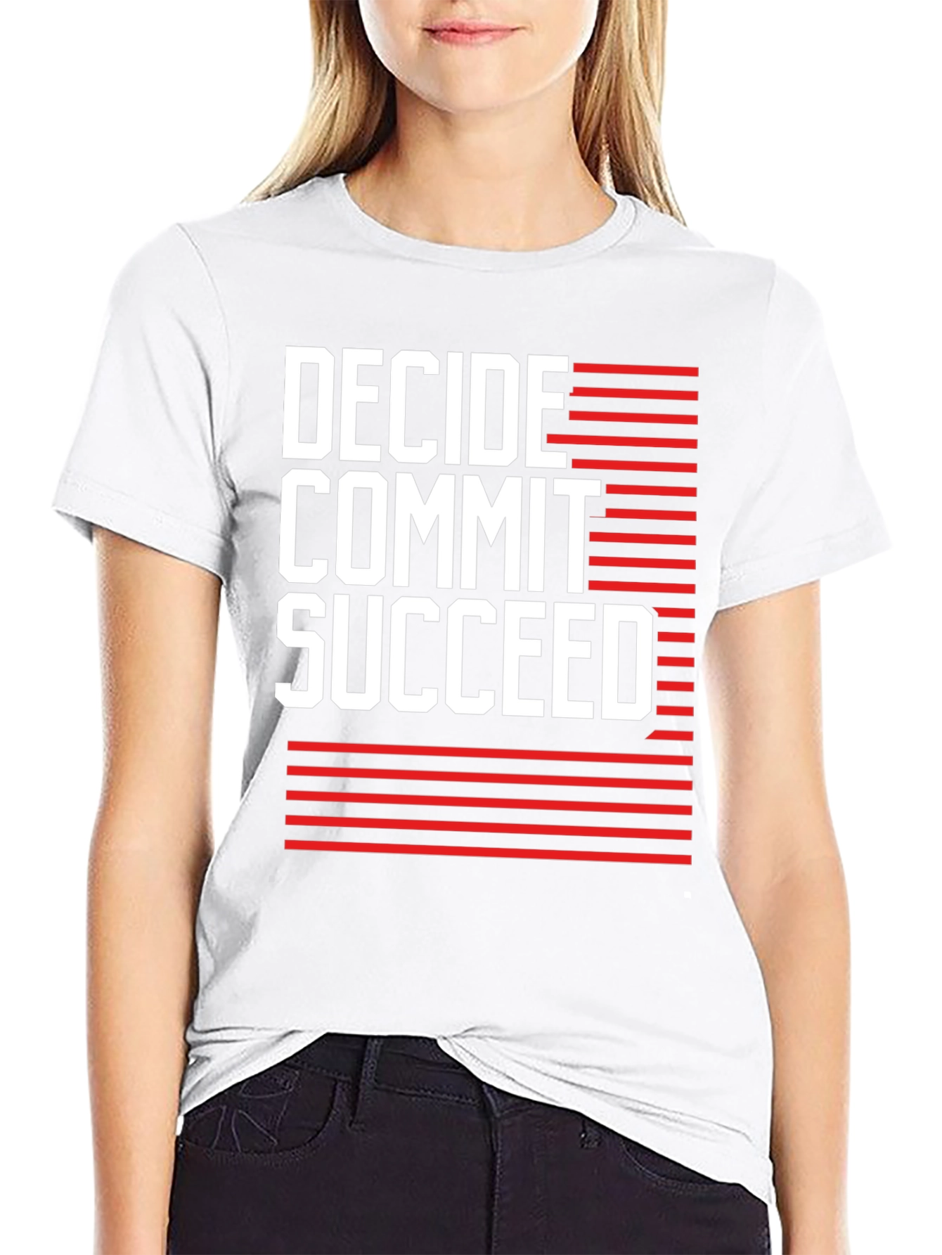 Decide Commit Succeed Graphic T-Shirt