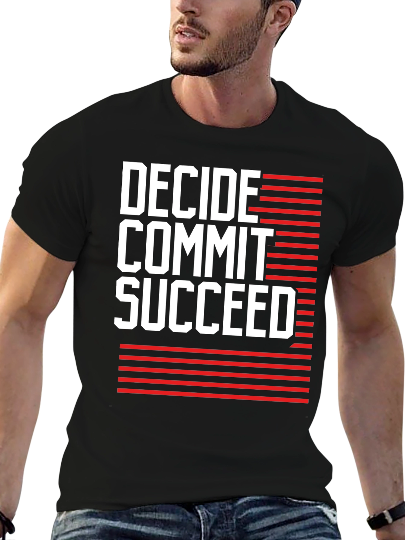 Decide Commit Succeed Graphic T-Shirt