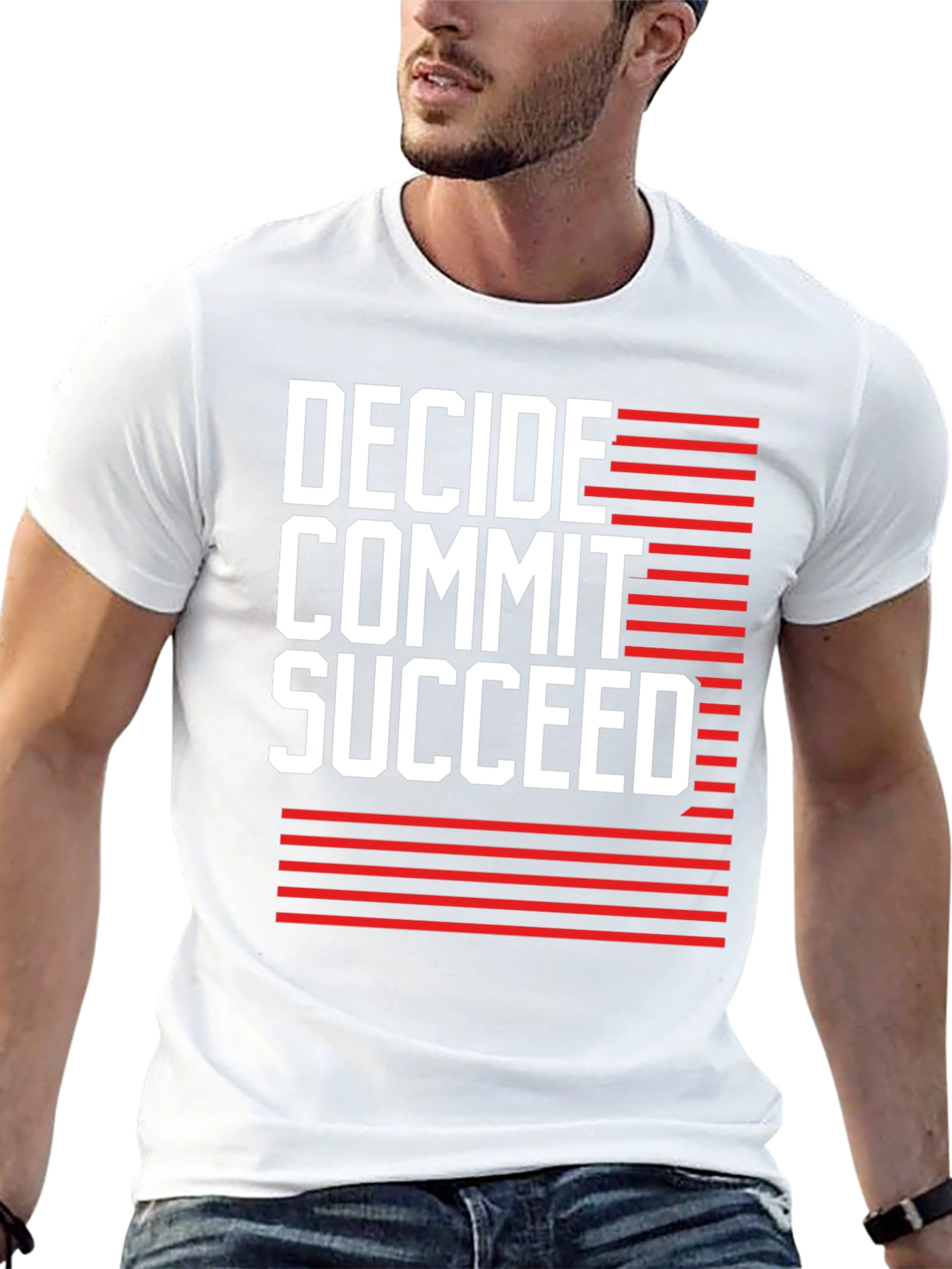 Decide Commit Succeed Graphic T-Shirt