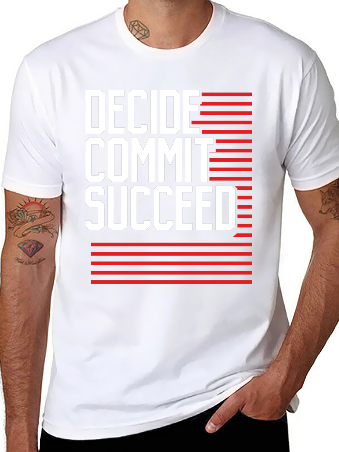 Decide Commit Succeed Graphic T-Shirt