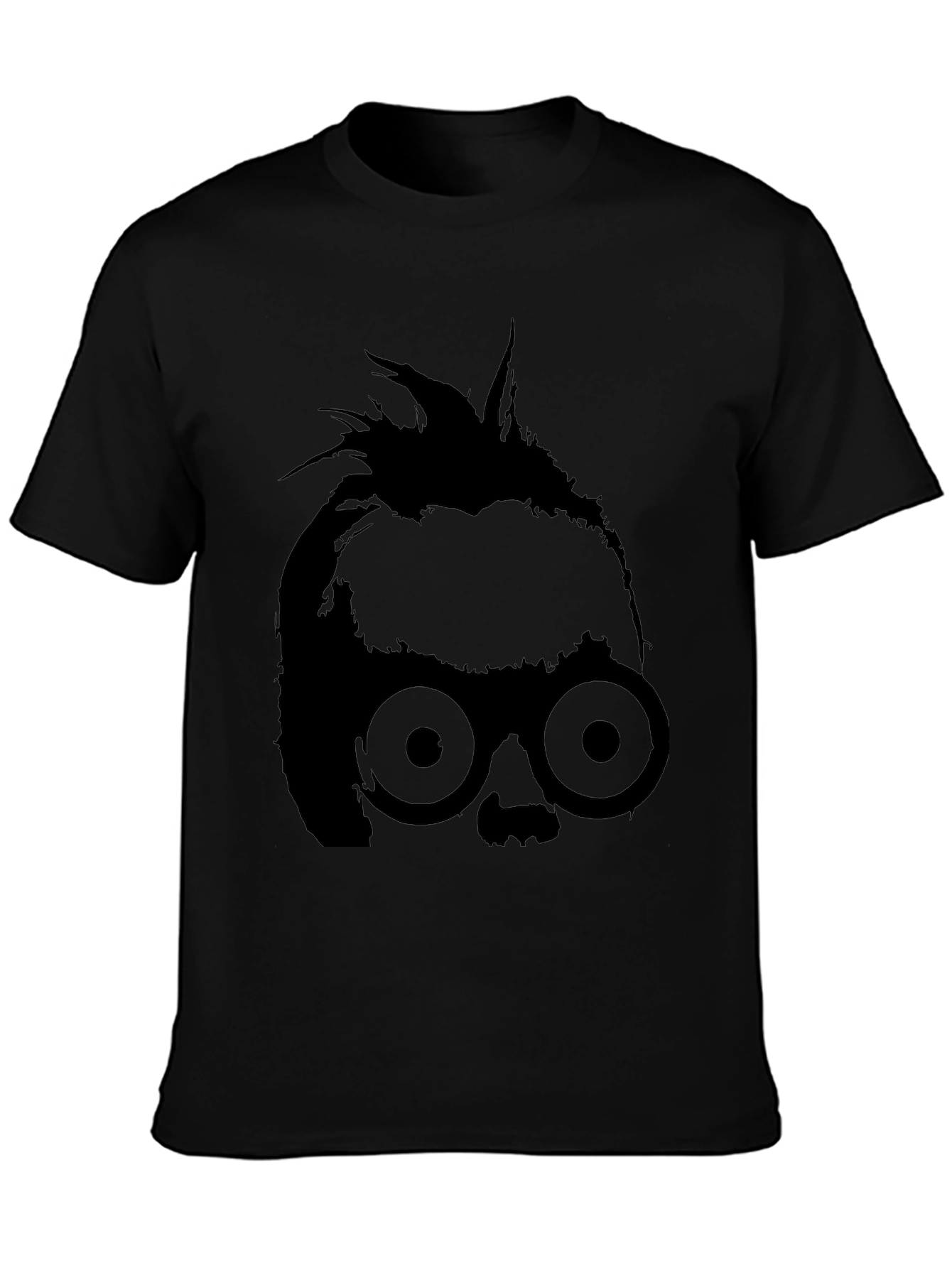 Abstract Silhouette Graphic T-Shirt - Black