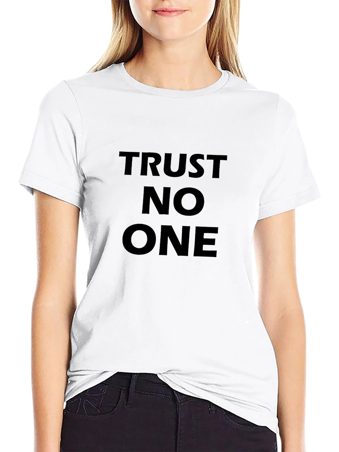 Trust No One Black Graphic Tee - Mens