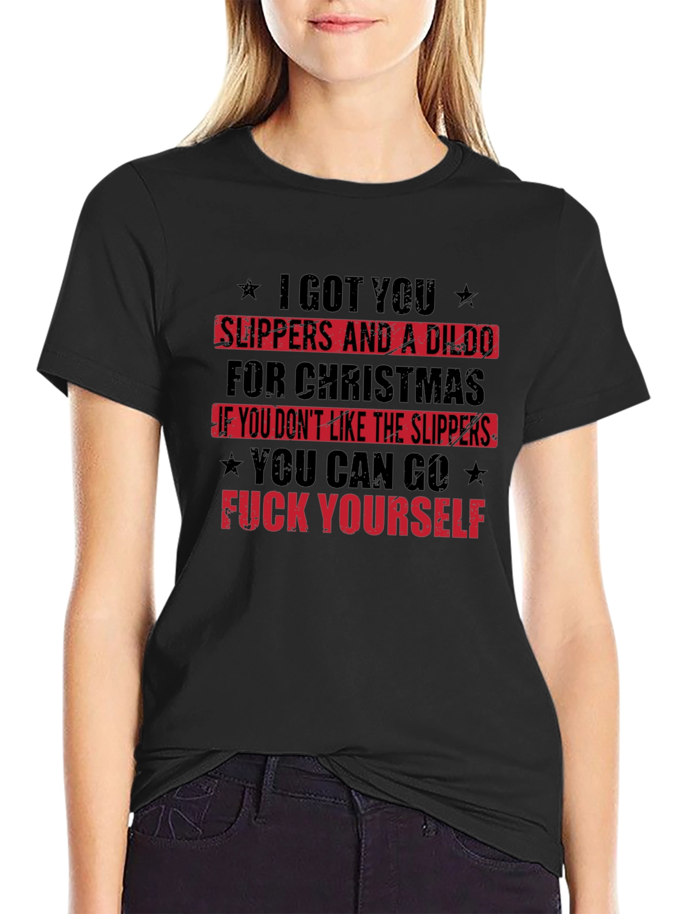 Offensive Christmas Slipper T-Shirt