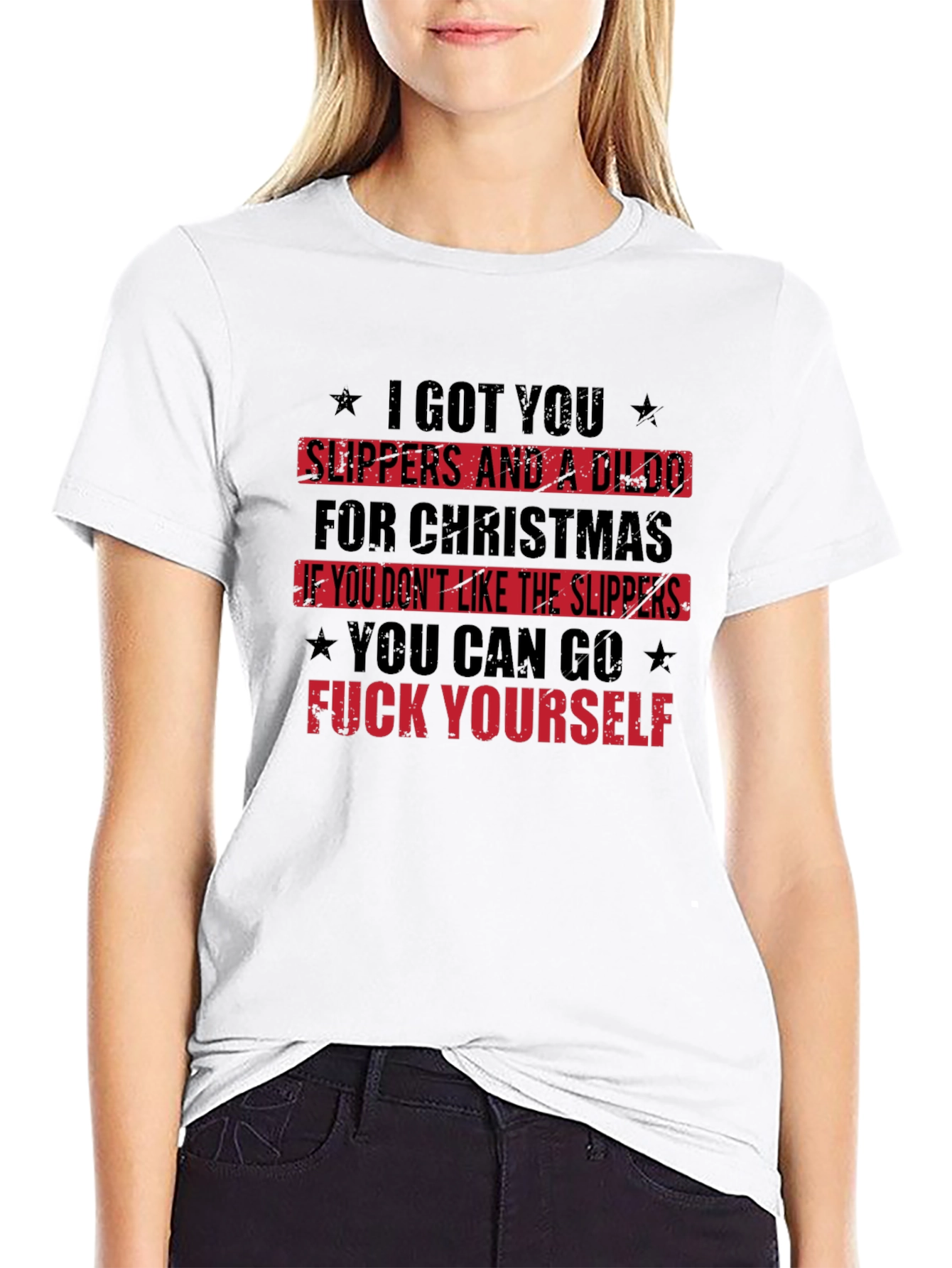 Offensive Christmas Slipper T-Shirt