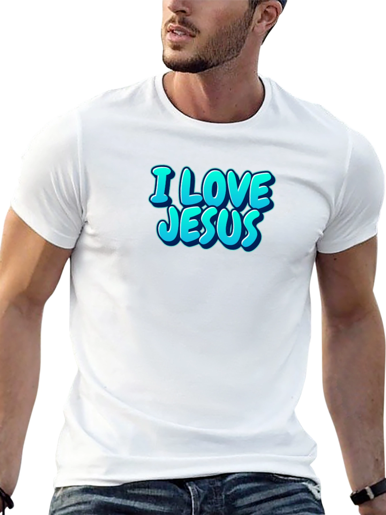 I Love Jesus Graphic T-Shirt - Religious Apparel