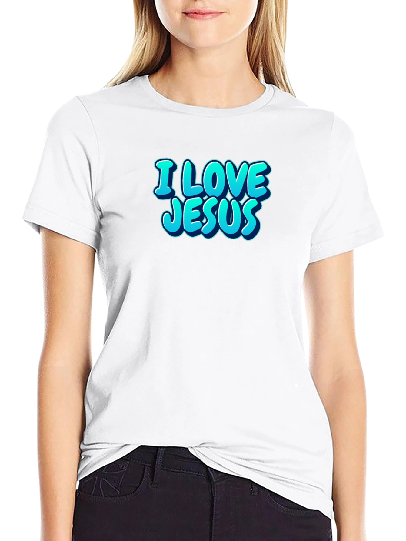 I Love Jesus Graphic T-Shirt - Religious Apparel