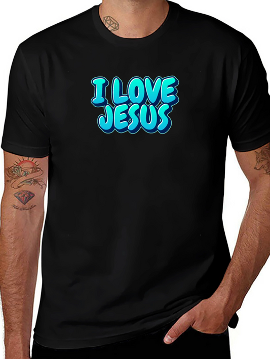 I Love Jesus Graphic T-Shirt - Religious Apparel