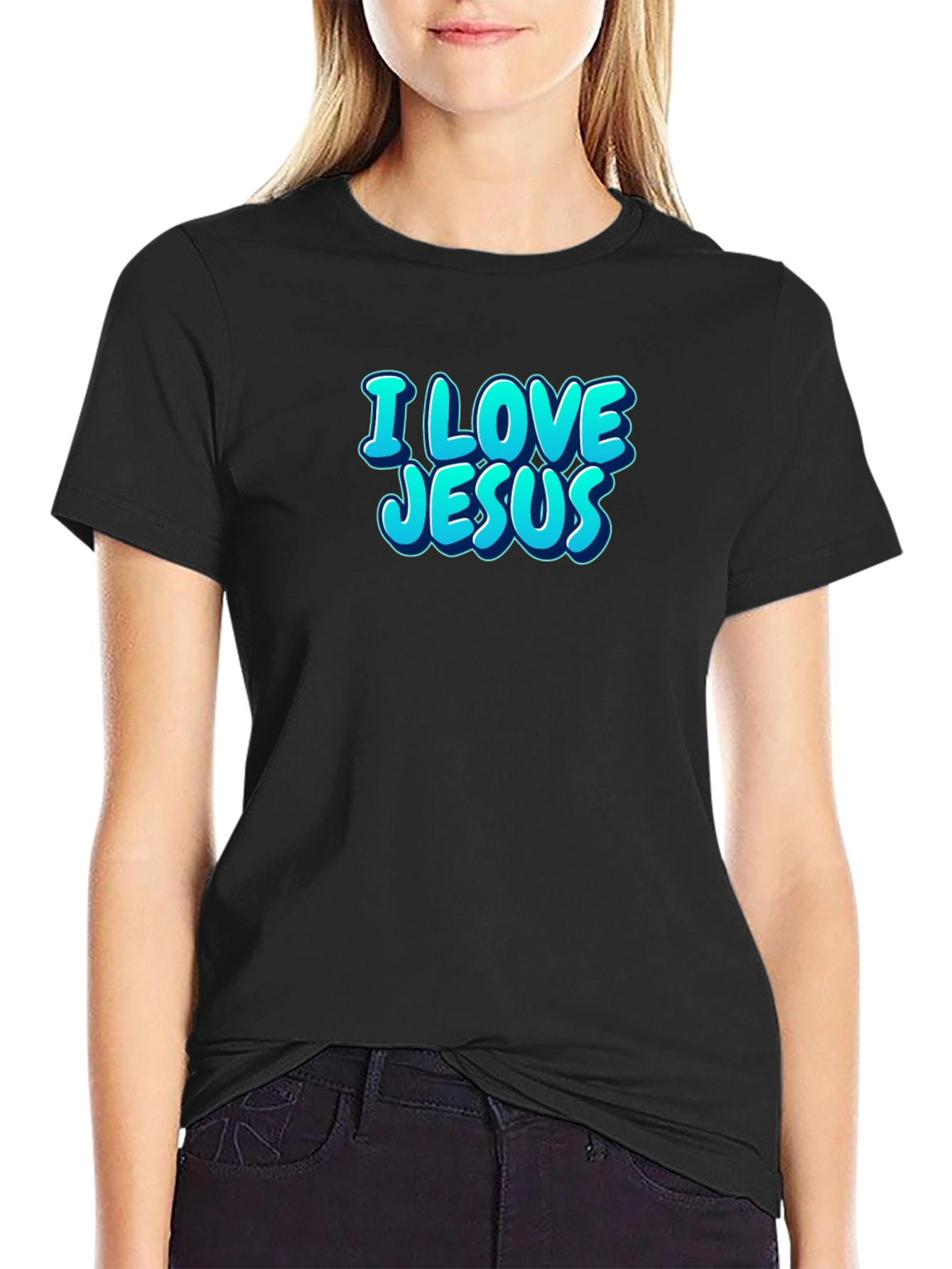I Love Jesus Graphic T-Shirt - Religious Apparel
