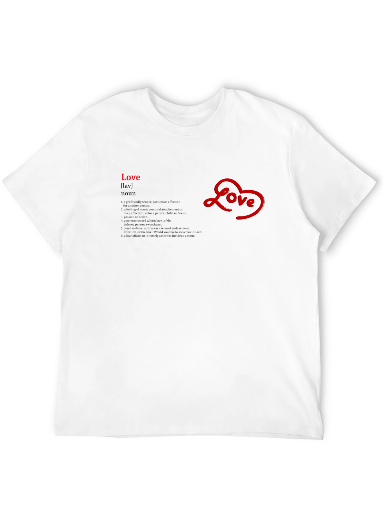 Love Definition Black T-Shirt - Stylish Casual Wear