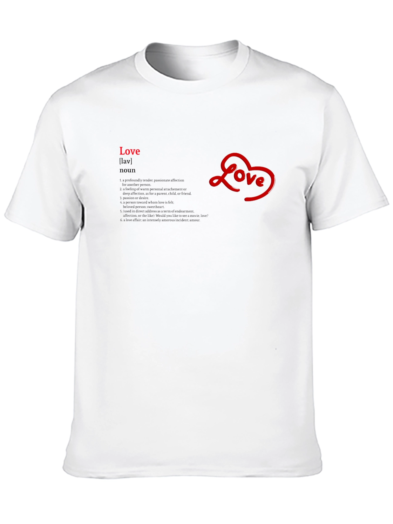 Love Definition Black T-Shirt - Stylish Casual Wear
