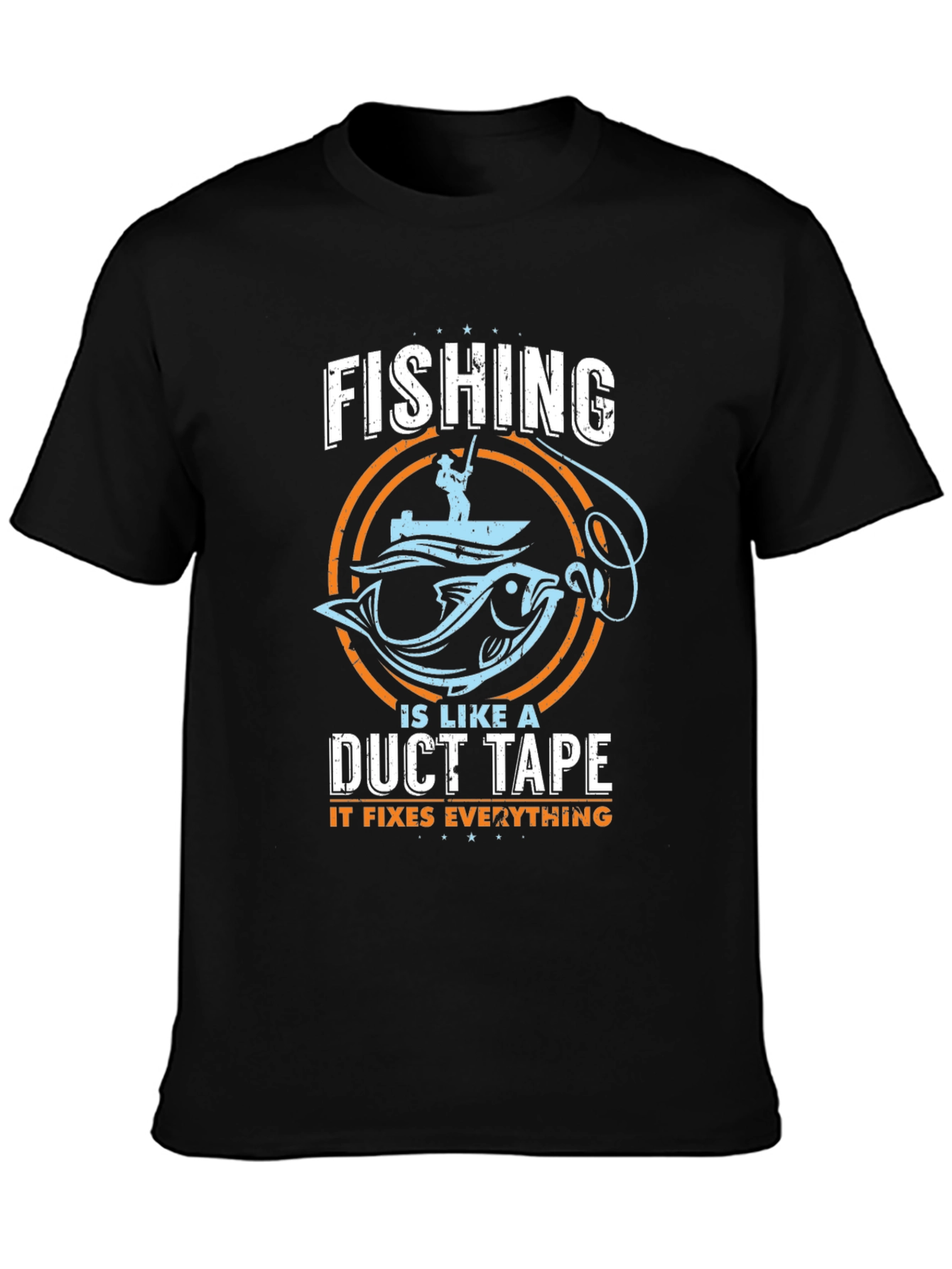 Fishing Duct Tape Fixes Everything Tee