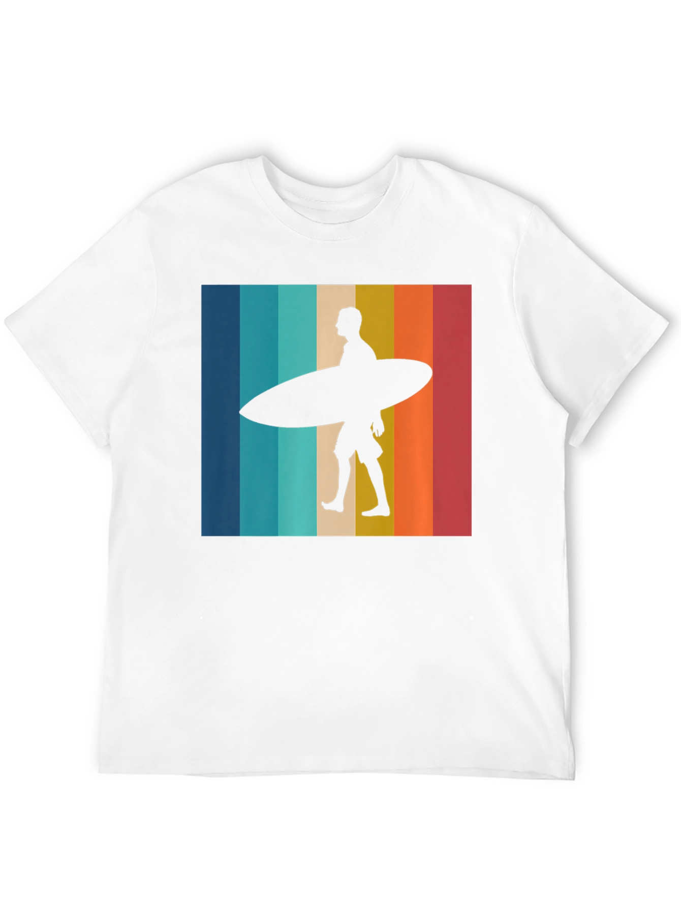 Retro Surfer Graphic Tee - Black Cotton T-Shirt