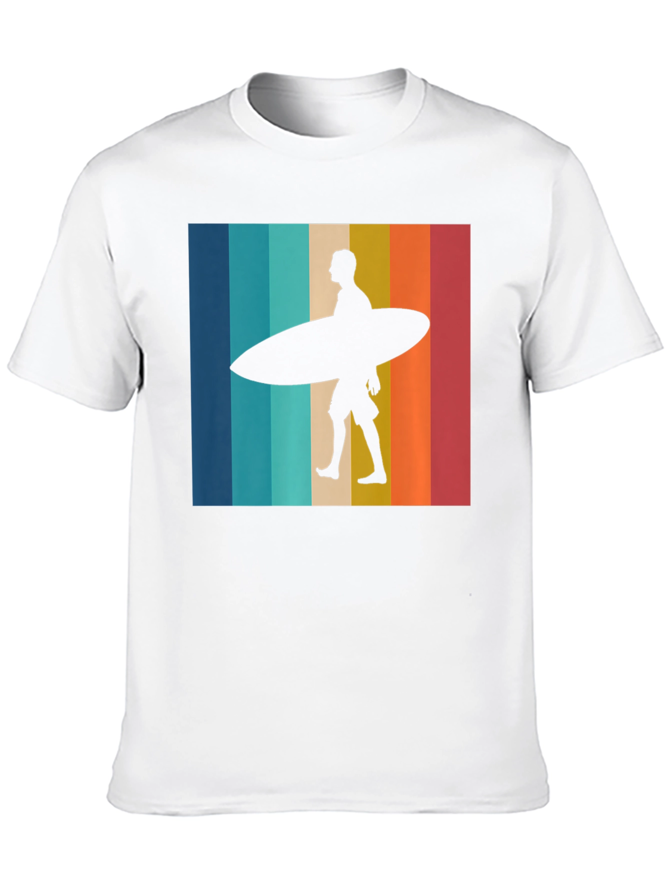 Retro Surfer Graphic Tee - Black Cotton T-Shirt