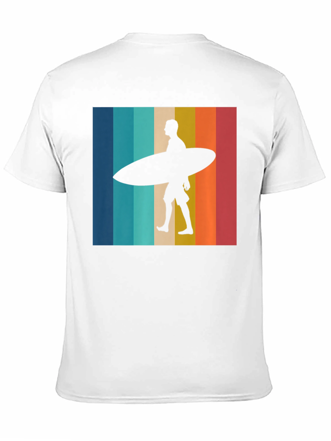 Retro Surfer Graphic Tee - Black Cotton T-Shirt