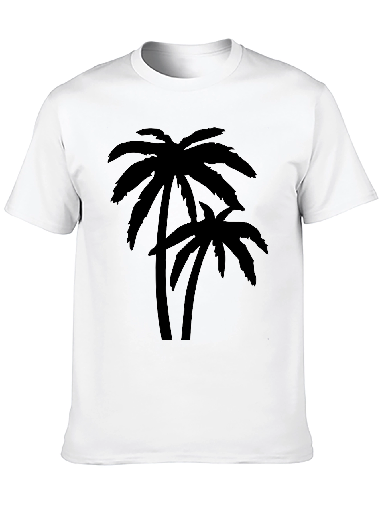 Tropical Palm Tree Graphic Black T-Shirt