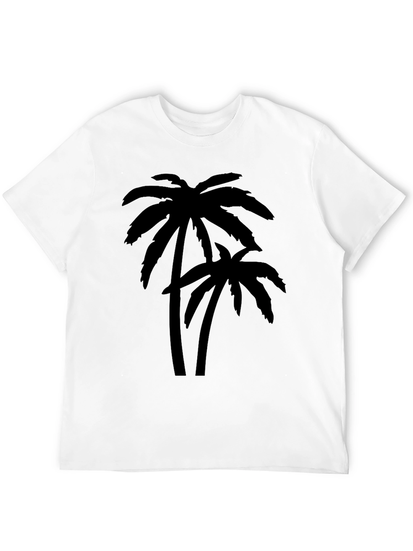 Tropical Palm Tree Graphic Black T-Shirt