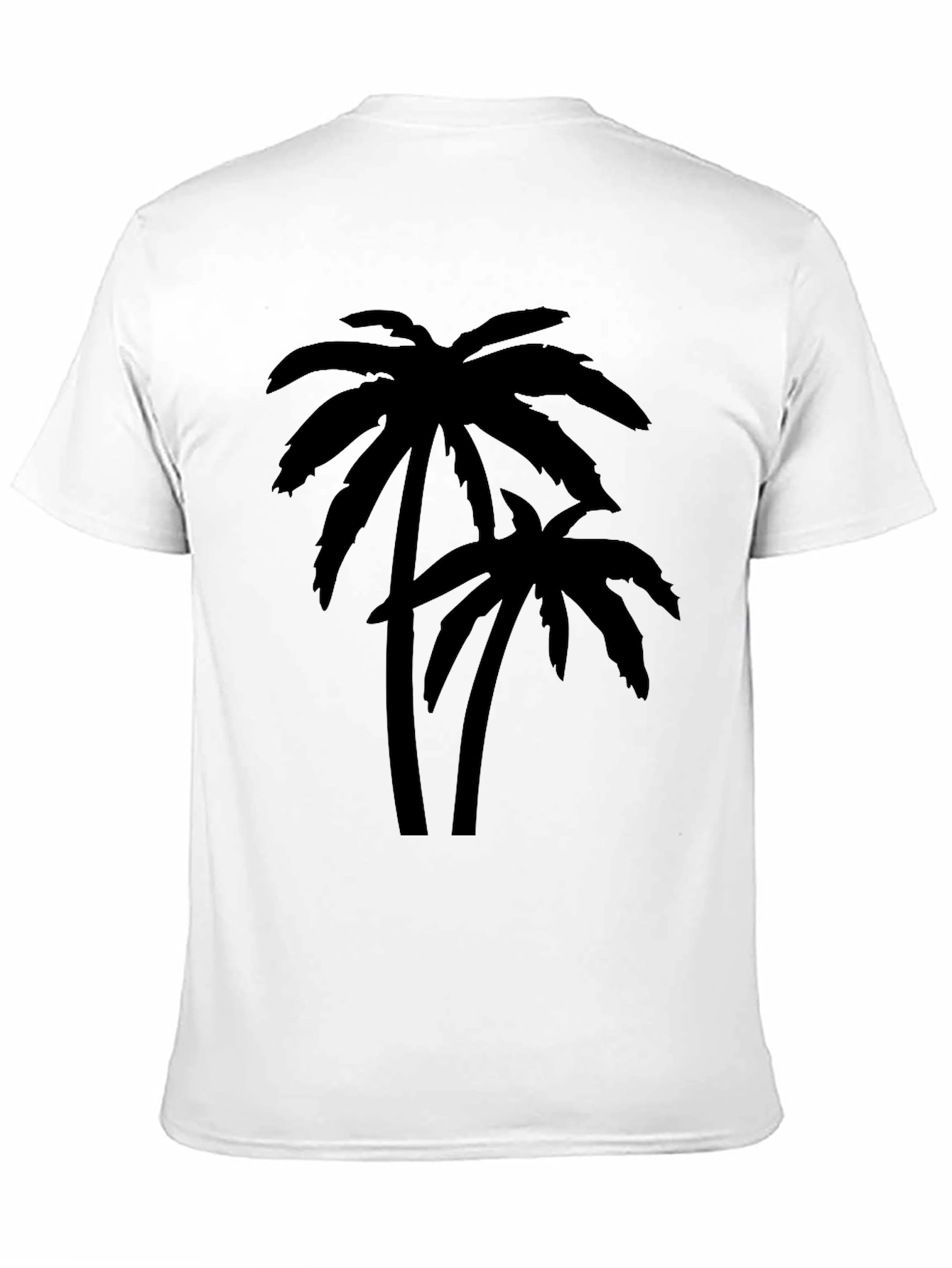 Tropical Palm Tree Graphic Black T-Shirt