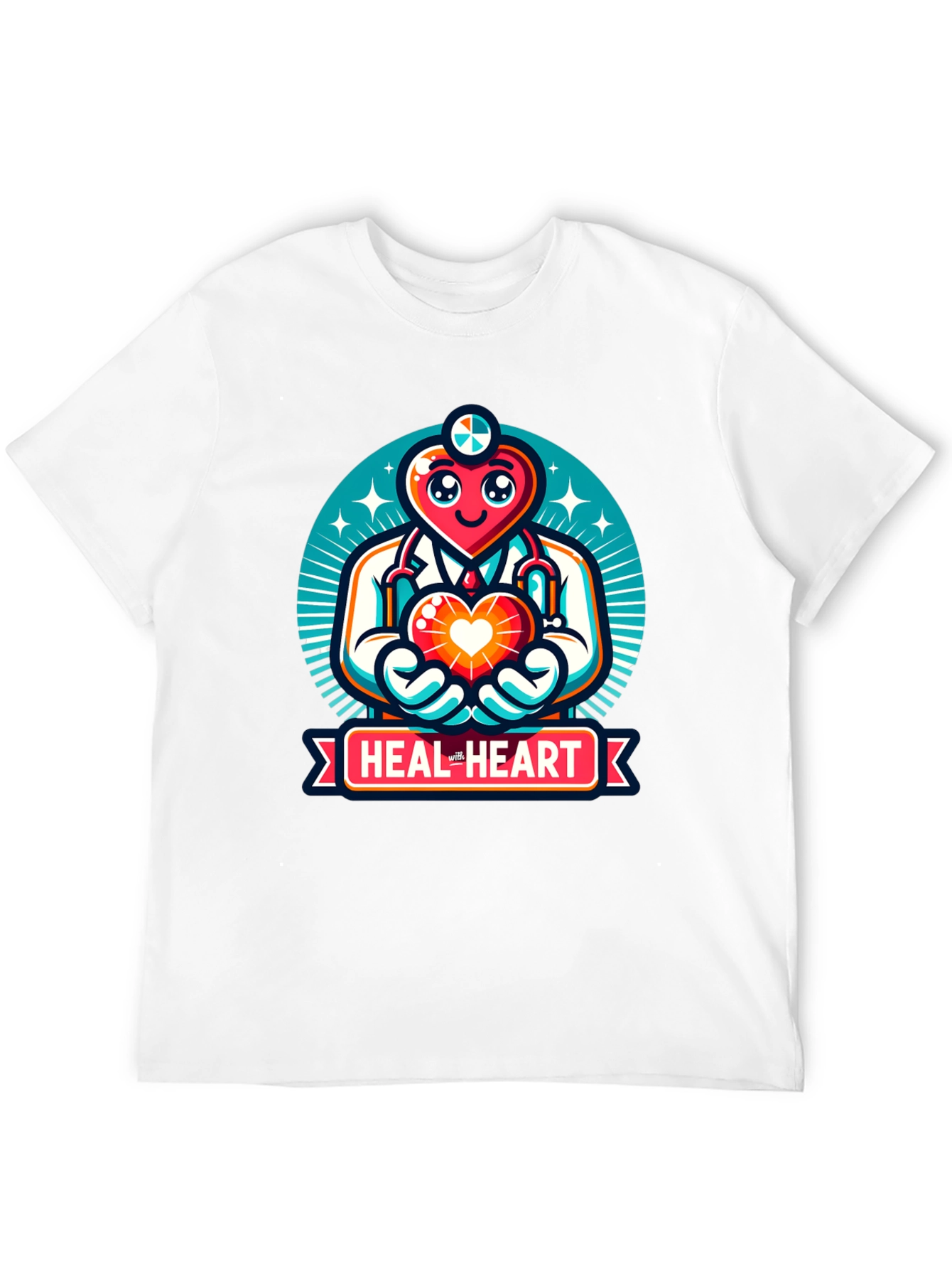 Heal the Heart Doctor Cartoon Graphic Tee