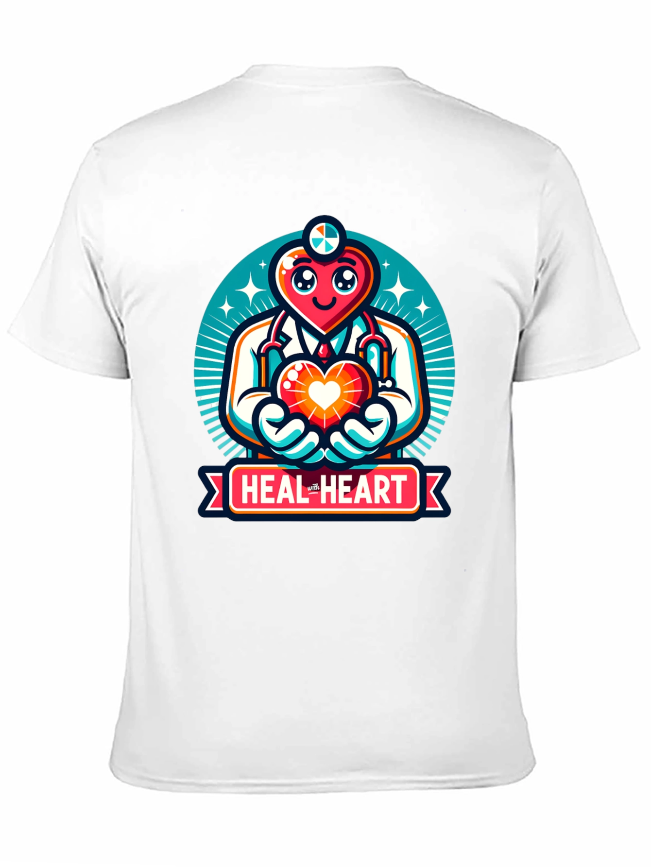 Heal the Heart Doctor Cartoon Graphic Tee